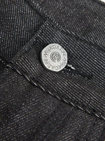 Embroidered Raw Denim Flared Jeans Pants 4