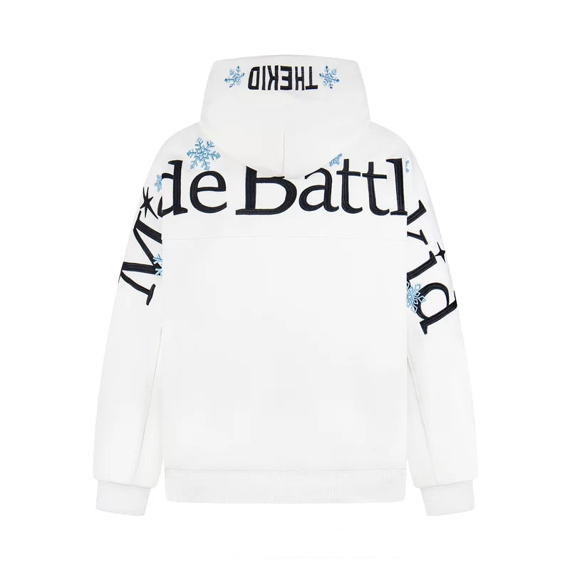 1627207:28320,6179109771761,1627207:28320,6179109771762,1627207:28320,6179109771763,6179109771761,6179109771762,6179109771763, Embroidered Snowflake Streetwear Hooded Sweatshirt