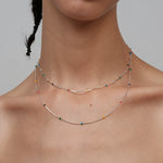Enamel Beaded Snake Chain Clavicle Necklace 3