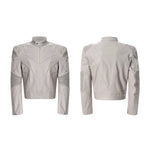 6027219681111,6027219681112,6027219681113,6027219681114, Exoskeleton Motorcycle Leather Jacket with Padding