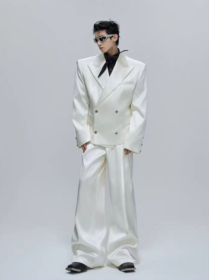 Liquid Shiny Silhouette Jacket and Pants