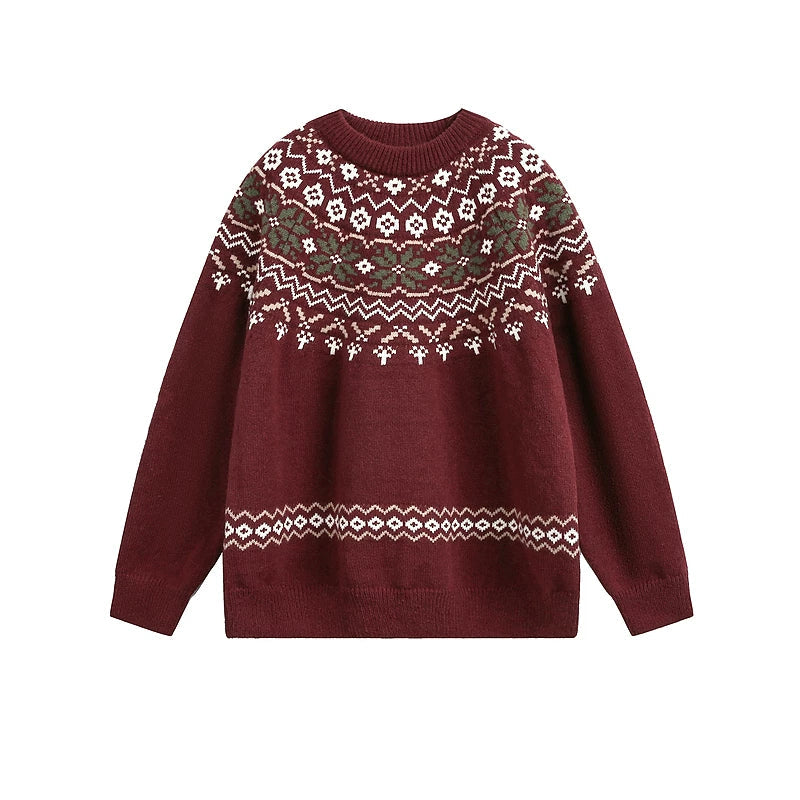 5935222945746,5935222945747,5935222945748,5935222945749, Fair Isle Jacquard Knit Sweater