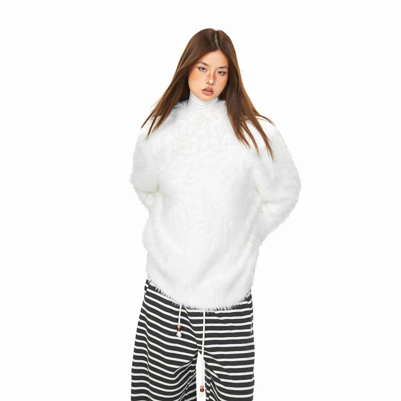 ,1627207:28320,6150557211748,1627207:28320,6150557211749,1627207:28320,6150557211750,6150557211748,6150557211749,6150557211750, Faux Fur Crew Neck Pullover Sweater