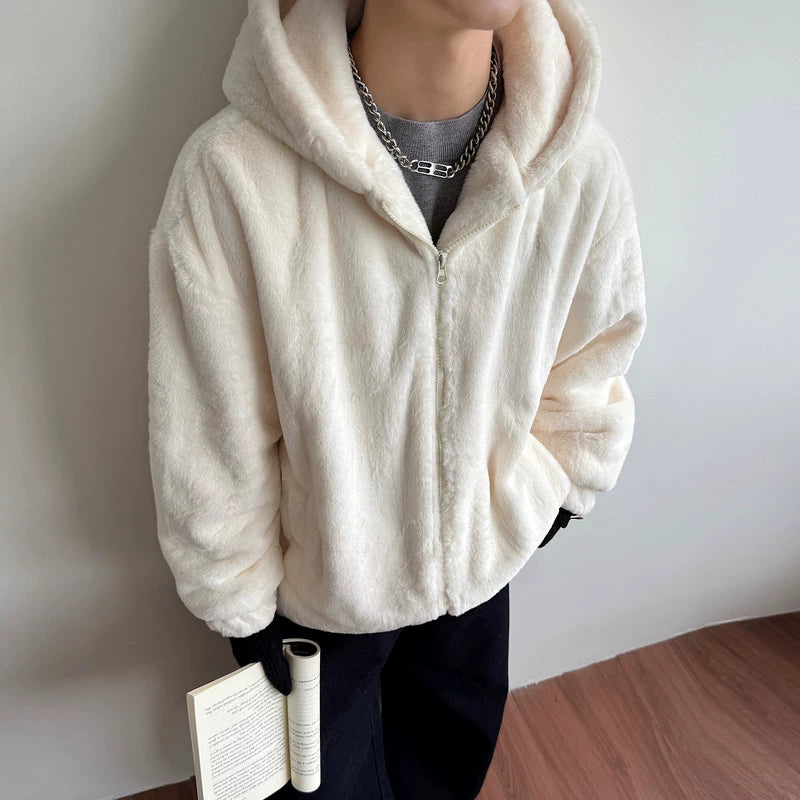 5950071532812,5950071532813,5950071532814,5950071532815,5950071532816, Faux Fur Fleece-Lined Hooded Winter Jacket