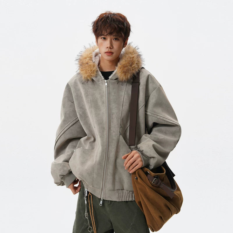 Faux Fur Hooded Winter Cotton Jacket 3