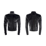 6144454342732,6144454342733,6144454342734,6144454342735, Faux Horsehair Stand Collar Zip Jacket