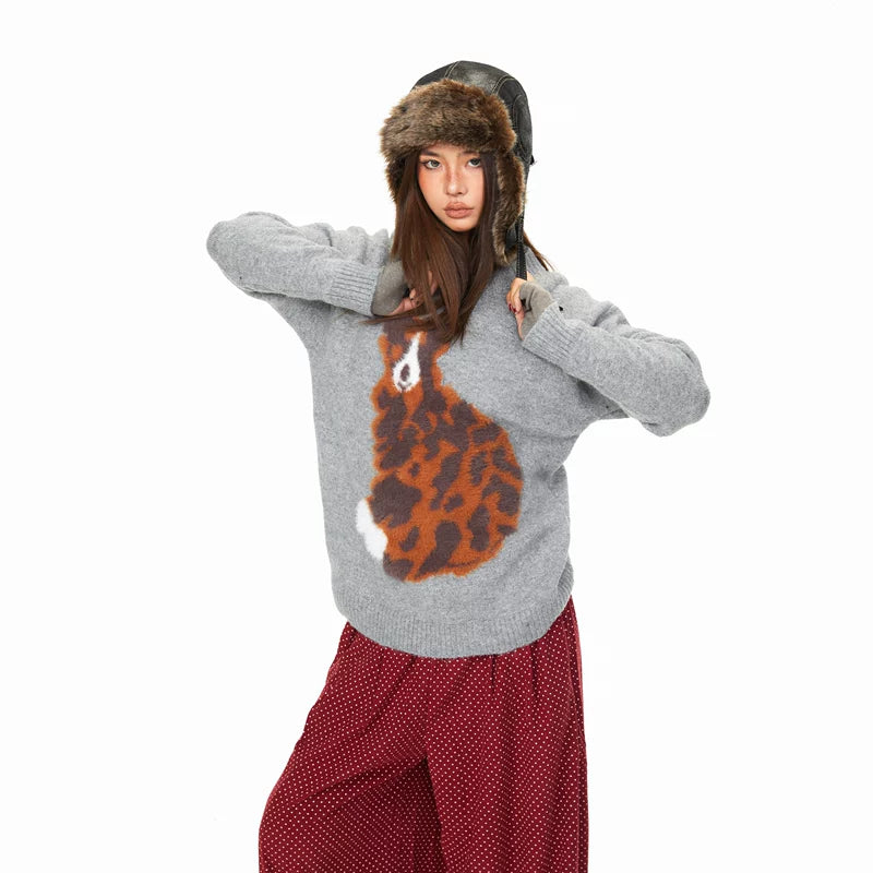 ,1627207:28334,5982968784471,1627207:28334,5982968784470,1627207:28334,5982968784468,1627207:28334,5982968784469,5982968784471,5982968784470,5982968784468,5982968784469, Faux Mink Dalmatian Graphic Knit Sweater