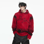 Faux Mink Fur Horse Graphic Hooded Sweater 2