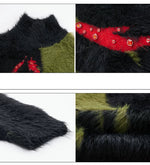 Faux Mink Rhinestone Horse Turtleneck Sweater 5