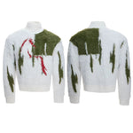 6024106420796,6024106420797,6024106420798,6024106420799, Faux Mink Rhinestone Horse Turtleneck Sweater