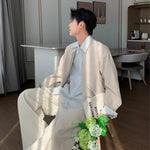 6030419940099,6030419940100,6030419940101, Faux Two-Piece Shirt Collar Jacket