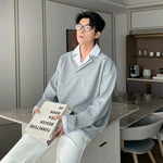 6030418724547,6030418724548,6030418724549,6030418724550, Faux Two-Piece Shirt Collar Sweatshirt