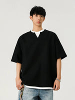 Faux Two-Piece Waffle Knit T-Shirt 5