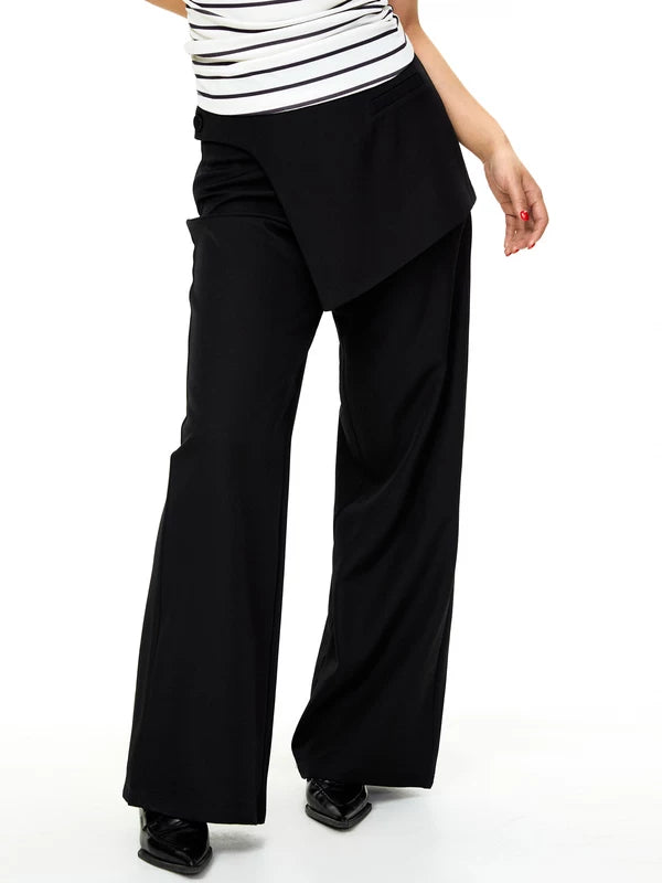 ,6204422143673,6204422143674,6204422143675,6204422143676, Faux Two-Piece Wide Leg Pants