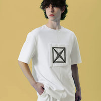 Geometric Patchwork Short Sleeve Shirt