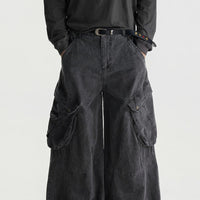 سراويل كارغو واسعة الساق للرجالs 