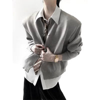 سترة كارديجان مزررة من الأمام بتصميم بسيط 