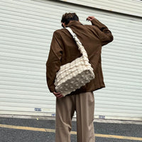 Sac hobo en toile matelassée rétro 