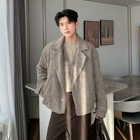 معطف جاكيت تنفيذي من الصوف الشتوي 