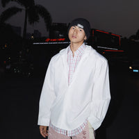 Sahte İki Parça Kapüşonlu Uzun Kollu Gömlek 