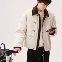 코듀로이 트림 워크웨어 겨울 재킷 