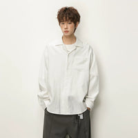 Camisa Relaxada de Manga Longa Texturizada 