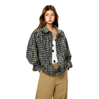 Plaid Distressed Long-Sleeve Shirt