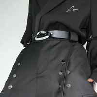 Metallic Buckle Design Belt