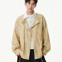 Retro Sahte İki Parça Yamanma Gömlek 