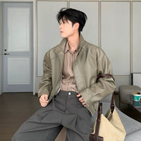 Deri Motosiklet Bomber Ceket 