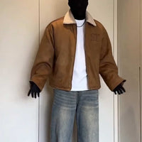 Sonbahar/Kış için Yaka Fermuarlı Ceket 