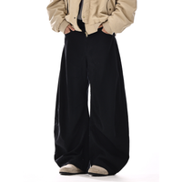 Wide-Leg Casual Washed Pants