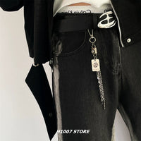 Kare Portre Kolye Zincir Pantolon Kemer 