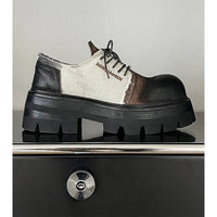 Chunky Suede Stitching Derby shoes