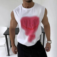 Abstract Heart Sleeveless Vest