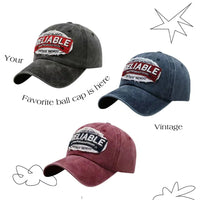 Letter Embroidered Baseball Cap