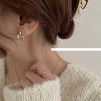 Boucles d'oreilles en forme de cœur creux 