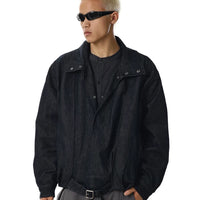 Retro Stand Collar Loose Casual Jacket