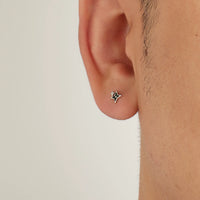 S925 Silver Four-Point Star Stud Earrings