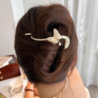 Pearl Bow Hair Clip