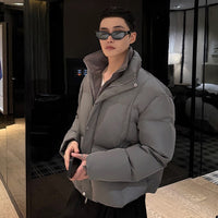 سترة بافر ذات ياقة قائمة مع طبقة مزدوجة 