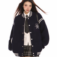 Veste de baseball à col montant rétro 