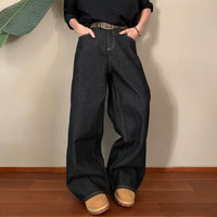 Wide-Leg Versatile Denim Pants