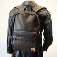 Sac à dos en plaid avec poche avant pour ordinateur portable 