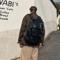 Sac à dos en cuir rétro multifonctionnel 