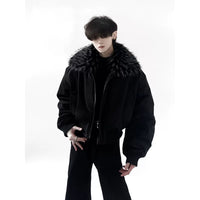 Sahte Kürk Yaka Kısa Şişme Kış Ceketi 