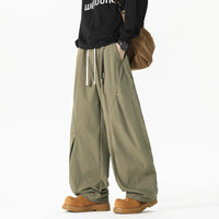 Drawstring Wide Leg Cargo Pants