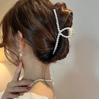 Diamond Pearl Hair Claw Clip