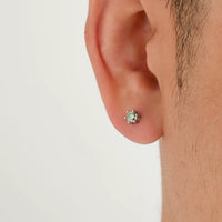 Orecchino a perno in Moissanite in argento sterling S925 