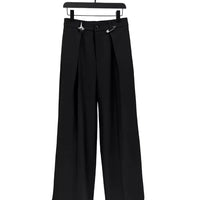 سروال فستان كاجوال واسع الساقين مستقيم 